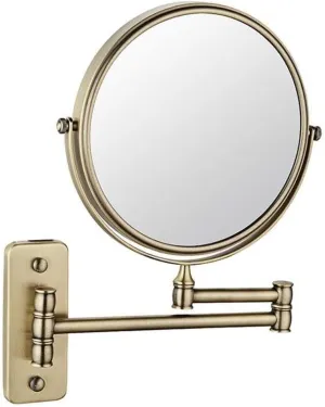 IumLeap 8-Inch Wall Mounted Makeup Mirror, Two-Sided Swivel Mirror with 7X Magnification, 360-Degree Rotation, 6.9-Inch Extension(3X)