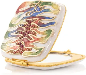 Jay Strongwater Lia Rainbow Zebra Compact, Statement Making Showstopper
