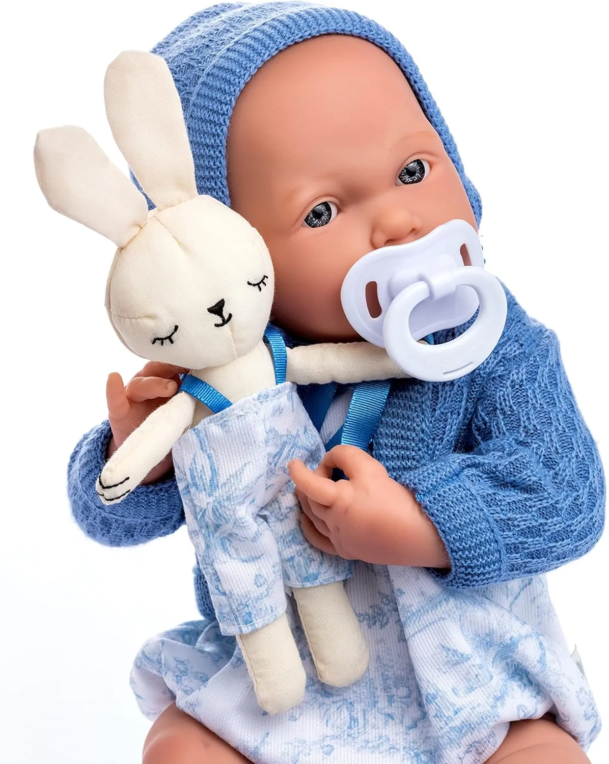 JC Toys - La Newborn Royal Collection | Anatomically Correct Real Boy Baby Doll | 15" All-Vinyl Baby Doll | Designed by Berenguer Made in Spain | Ages 2  | Blue Gift Set