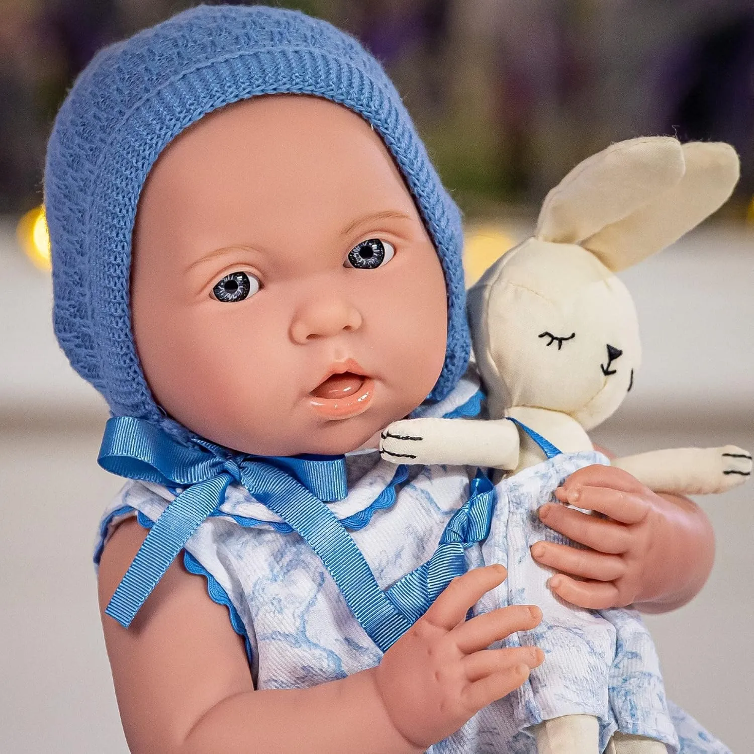 JC Toys - La Newborn Royal Collection | Anatomically Correct Real Boy Baby Doll | 15" All-Vinyl Baby Doll | Designed by Berenguer Made in Spain | Ages 2  | Blue Gift Set