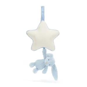 Jellycat Musical Pull Bashful Bunny Blue