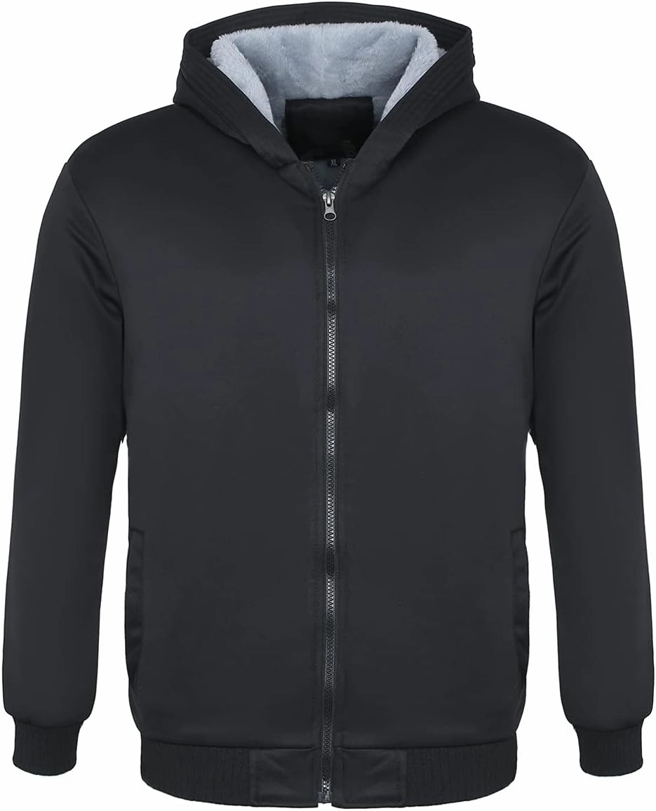 JiangWu Womens Fashion Horn Button Fleece Thicken Coat with Hood Winter Warm Jacket