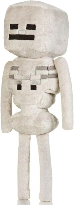 JINX Minecraft Skeleton Plush Stuffed Toy (White, 12" Tall)