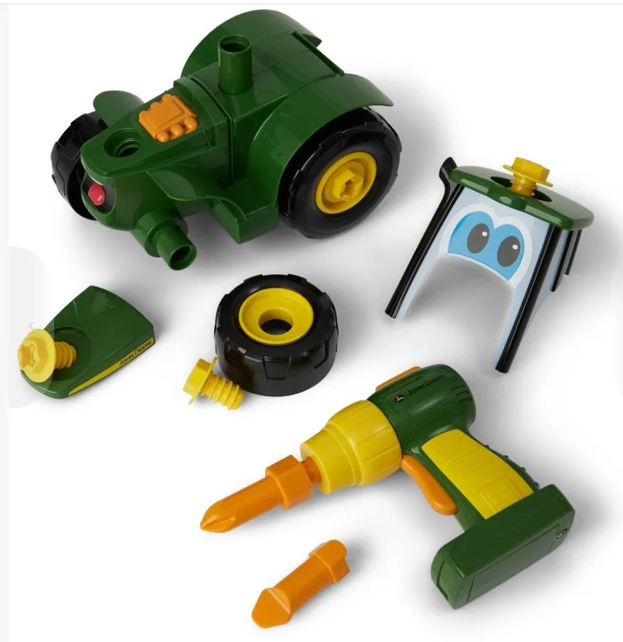 John Deere Build A Johnny Tractor/15 Piece Buildable Set