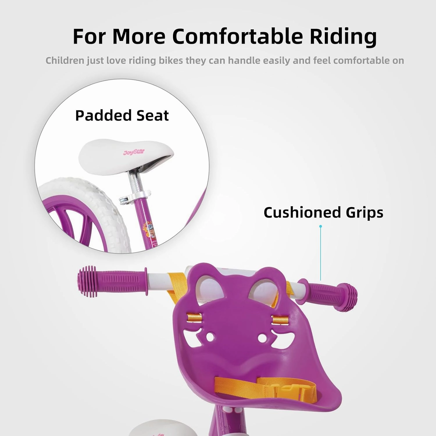 JOYSTAR 12/14 Inch Kids Balance Bike for 18months-5 Years Old Boys Girls, Lightweight Toddler Balance Bikes with Footrest and Handlebar Basket or Doll Seat