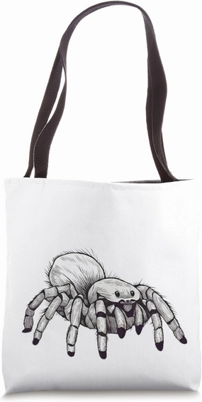 Jumping spider, jumping spider, as a drawing in big Tote Bag