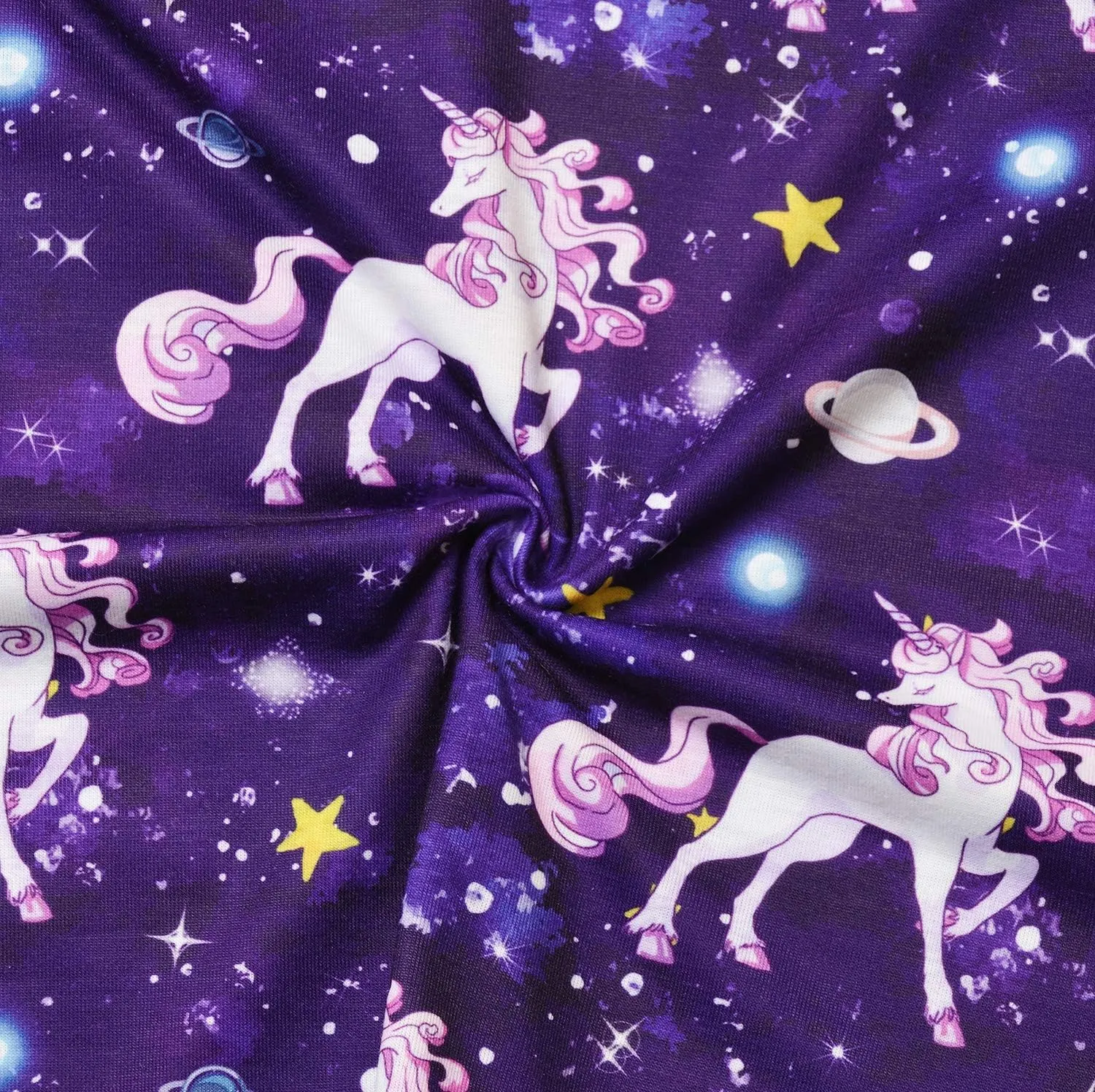 Jxstar Girls&Doll Matching Dresses Long Sleeve Unicorn Mermaid Outfits Clothes