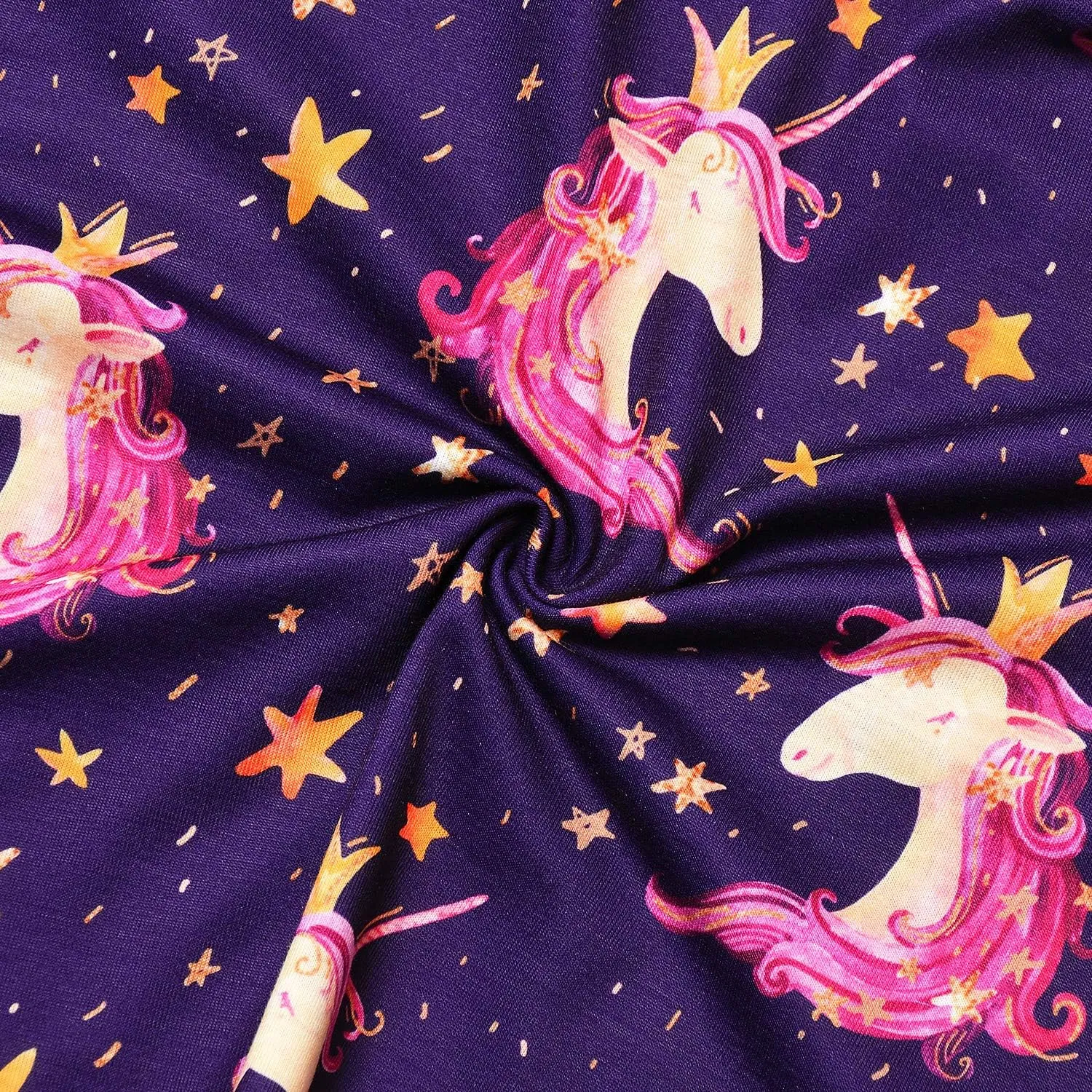 Jxstar Girls&Doll Matching Dresses Long Sleeve Unicorn Mermaid Outfits Clothes