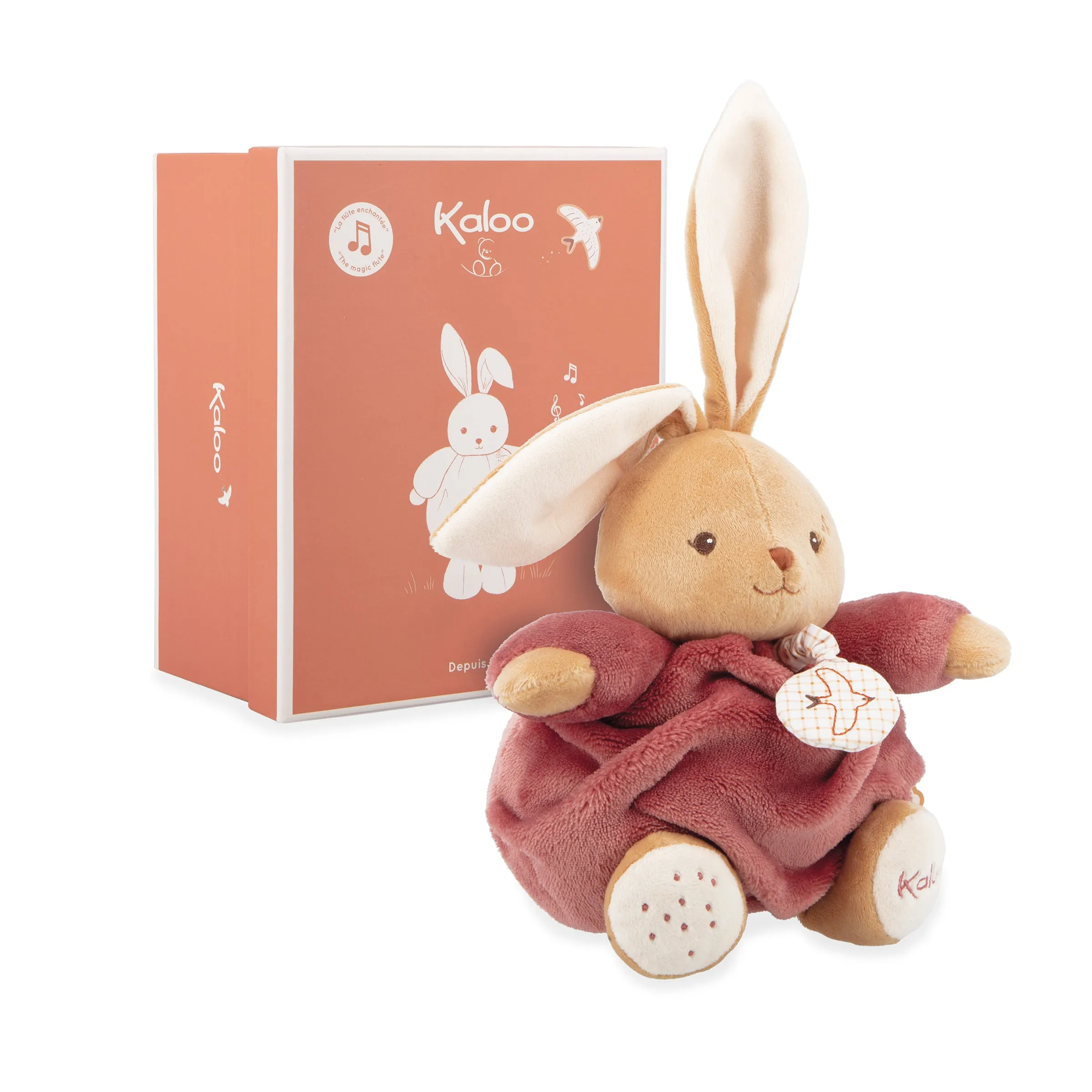 Kaloo Soleil Rabbit Dark Pink 17cm Musical