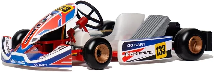 Kart-80 1/32 Scale 2.4G Mini RC Kart Assembly Model Kit with Remote Control and Two Battery, DIY Remote Control Hobby Sports Car Toys Gifts