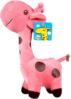 Kawaii 14'' Tall Stuffed Giraffe Soft Plush Toy Doll (Pink)