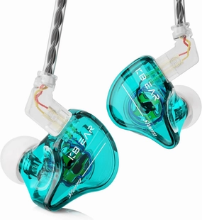KBEAR Storm Wired Earbuds in Ear Headphones for Singers Musicians on Stage Studio Church,Crisp Clarity Sound Nice Round Bass IEM Earphones Monitor Hi Res Detachable OFC Silver-Plated Cable