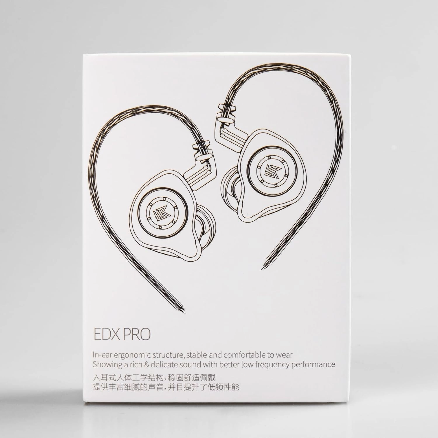 keephifi KZ EDX Pro in Ear Monitor Headphones KZ IEM Earphones Dual DD HiFi Stereo Sound Stage Earphones Wired Noise Cancelling Gaming Earbuds for Musicians Singer Audiophiles (White, No Mic)