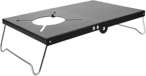 KESYOO Fold up Camping Table Camping Stove Table Foldable Camping Table Stainless Steel Black Folding Camp Stove