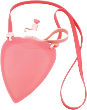 KESYOO Foldable Sports Bottle Water Storage Containers Heart Water Bottle Outdoor Camping Water Jug Outdoor Water Bottle Travel Kettle Water Jugs Flexible Kettle Portable Kettle Pink