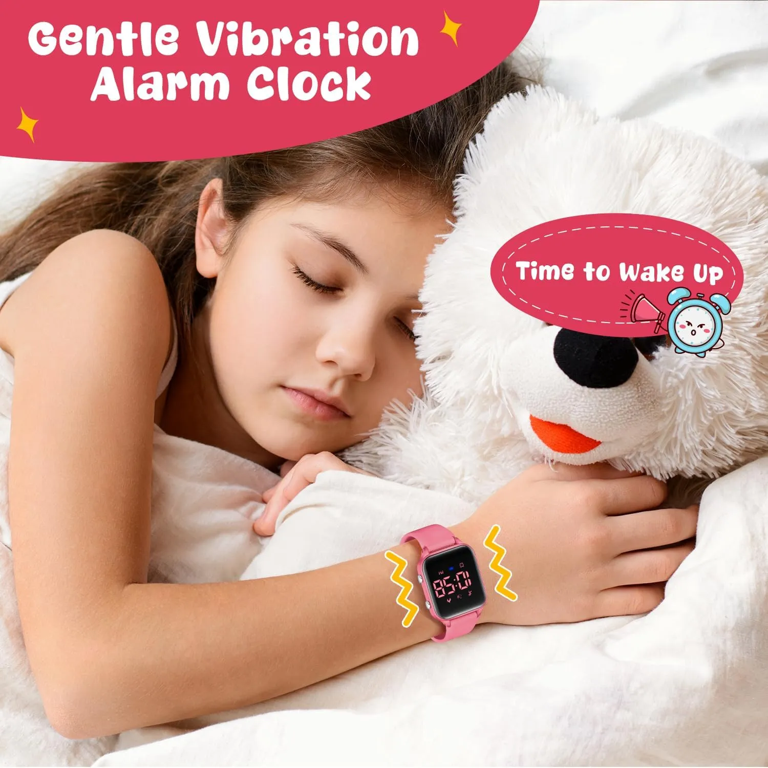 Kids Digital Watches for Boys Girls, Sports Watch with Fitness Tracker, Pedometer, Alarm Clocks, Stopwatch, No App Needed Waterproof Kids Watch, Gift for Teens Student Girls Boys Ages 5-14