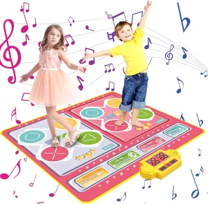 Kids Play Mats Kids Area Rug Non Skid Dance Mat for Girls Boys Music Kid Play Mat Dance Mats Carpet for Christmas Holiday