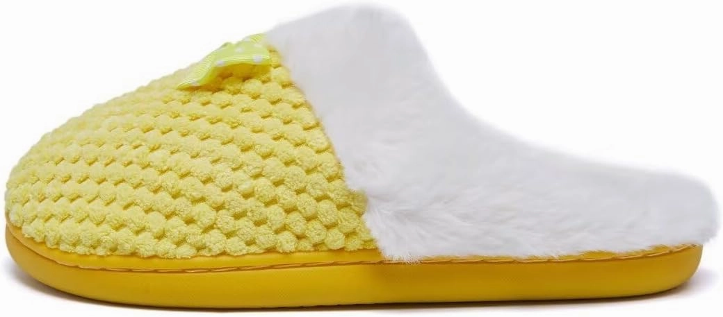 Kids Toddler Girls Slippers Memory Foam Comfort Wool-Like Plush Fleece Lined Winter House Shoes for Indoor