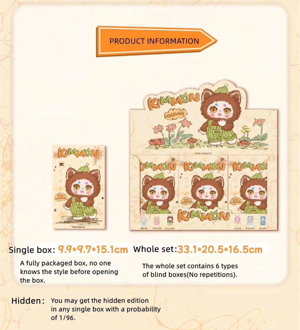 Kimmon Plush Doll Blind Box Figures 1PC Cute Collectible Toys Kawaii Birthday Gifts