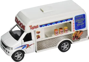 KiNSFUN Taco Truck Die Cast Metal with Pullback Action