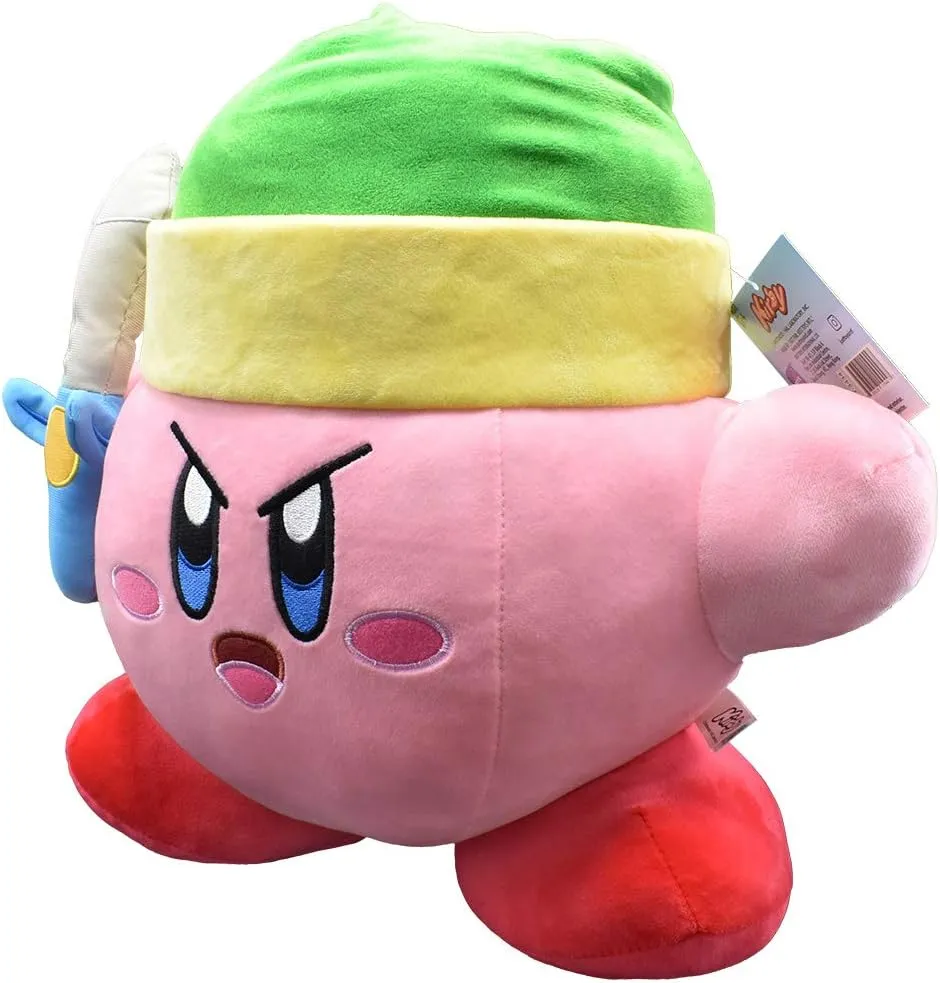 Kirby 12″ Mega Plush (Link) – Official Nintendo Licensed, Jumbo Soft Pillow Plush for Kids & Collectors, (Sleep, Link, Cowboy, Fighter Kirby)