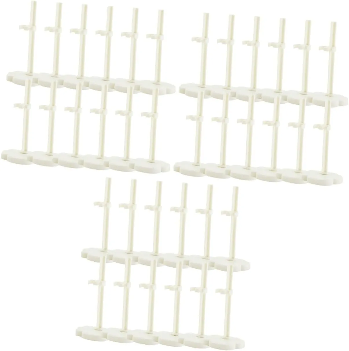 Kisangel 3sets Doll Holders for Display Little Figure Stand Flat Bottom Sturdy Doll Stands Boys and Girls-Friendly Action Figure Racks Colorful Support 12pcs*3