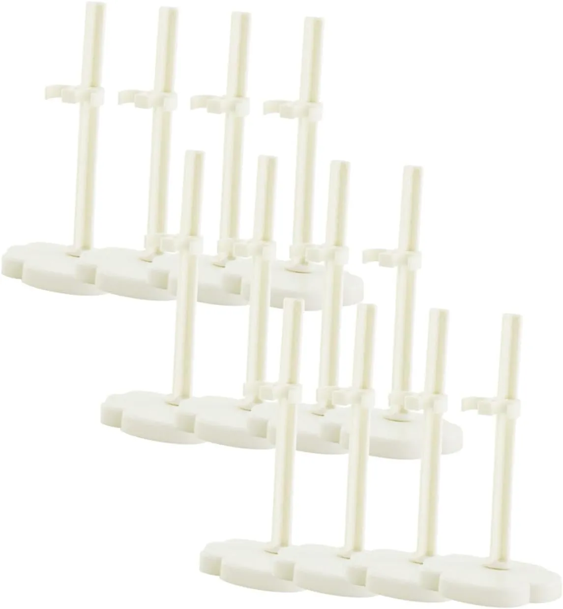 Kisangel 3sets Doll Holders for Display Little Figure Stand Flat Bottom Sturdy Doll Stands Boys and Girls-Friendly Action Figure Racks Colorful Support 12pcs*3