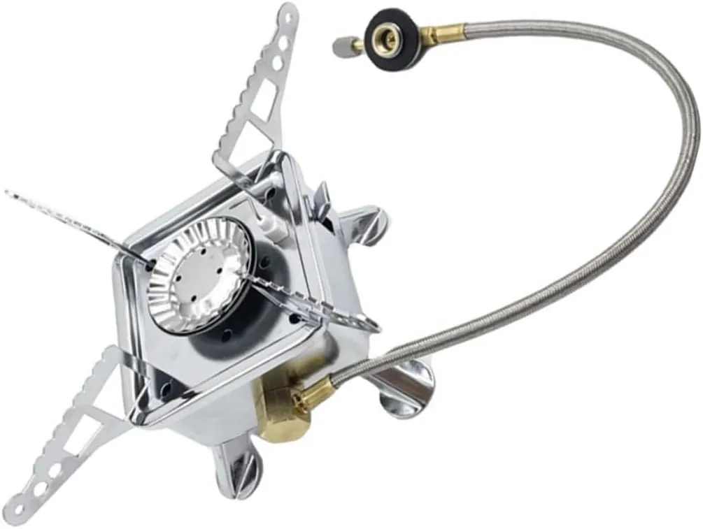 Kisangel Portable Camping Stove Compact Outdoor Cooking Stove for Hiking Trekking Picnics Design for Camping Use Outdoor Cooking