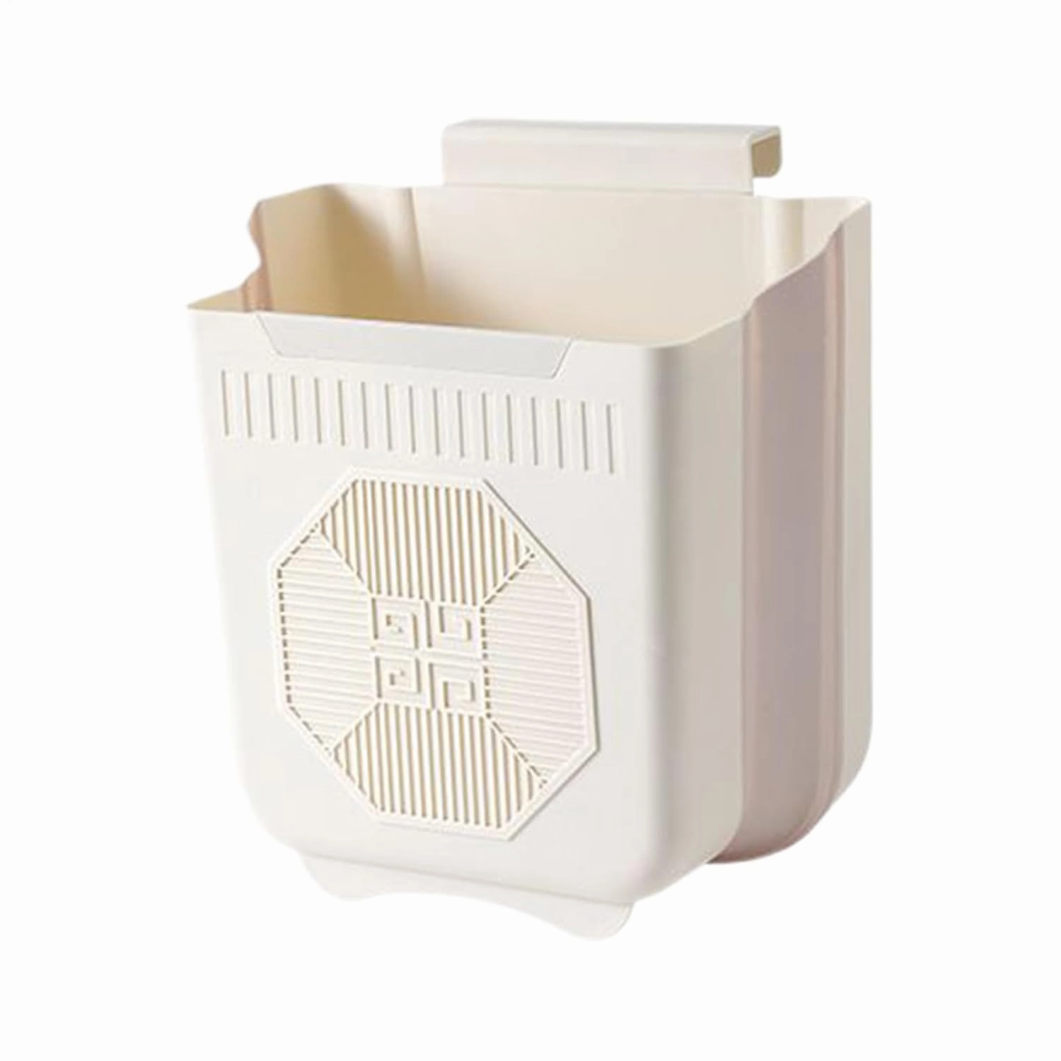 Kitchen Trash Can, Waste Bin, Wall Garbage Container, Space Saving Design with Hanging Lid for Counter, Bedroom, Bathroom, Rv, Camping Area Use, 8.66x8.27x4.72 Inches