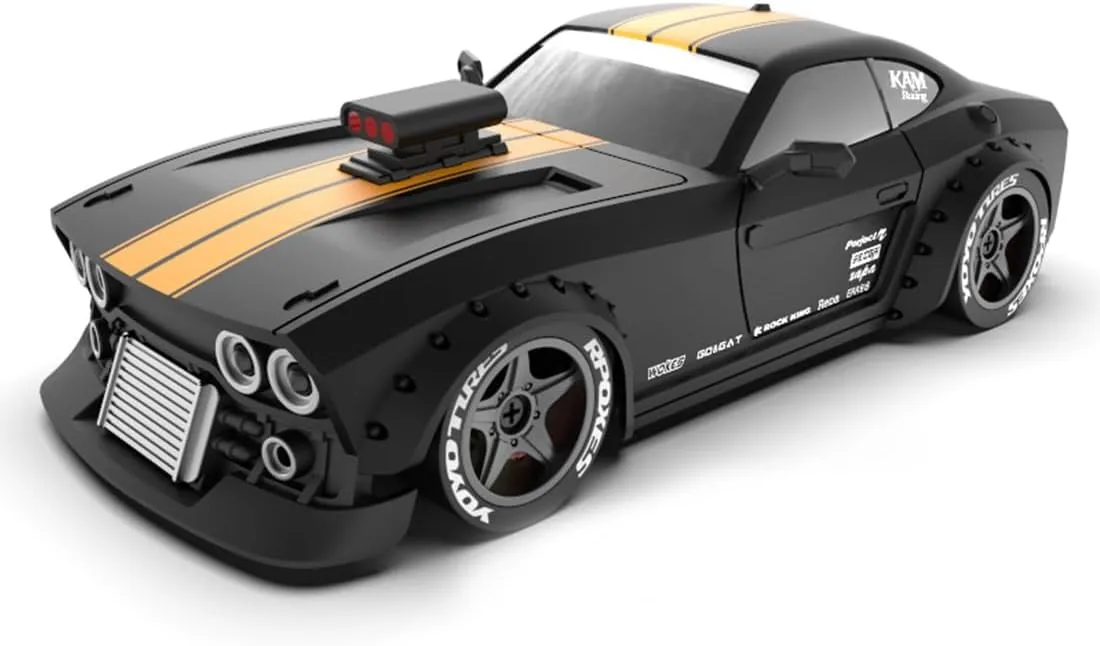 KM3299 RC Drift Car, 1/32 Scale 2.4G Four-Wheel Mini Racing Sports Drift Car with LED Headlights