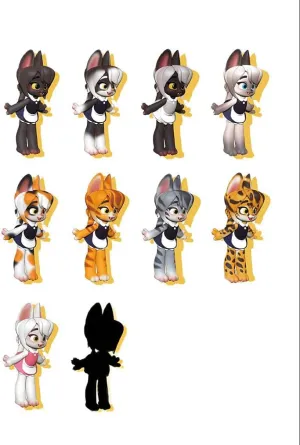 KONGZOO Maid cat Series Cute Figure Collectible Doll Gift Ornaments 1 PC Random