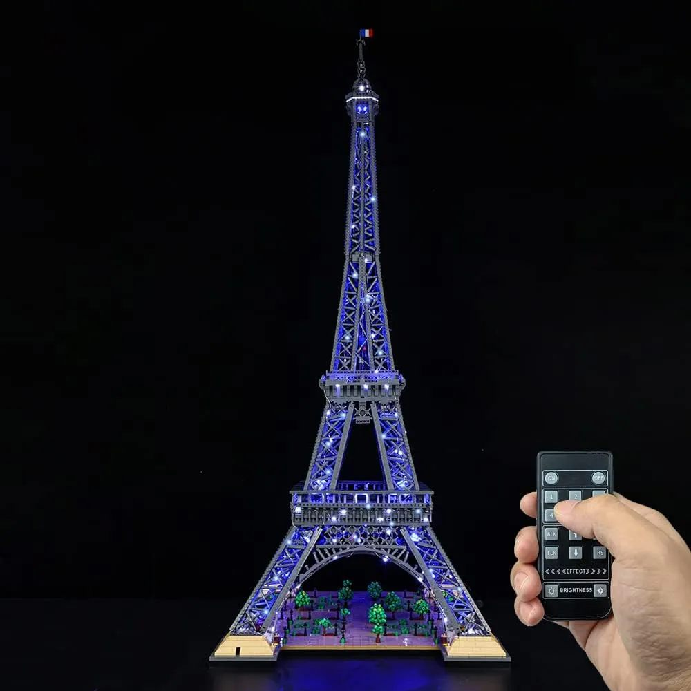 Kyglaring LED Lighting Kit (No Model) Designed for Eiffel Tower 10307 Model Building kit - Without Building Set(Standard Remote Version)