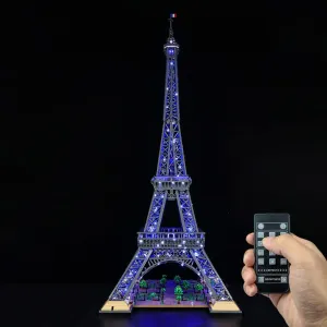 Kyglaring LED Lighting Kit (No Model) Designed for Eiffel Tower 10307 Model Building kit - Without Building Set(Standard Remote Version)