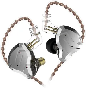 KZ ZS10 Pro in Ear Monitor Earbuds Headphone, Gaming Earbuds with 4BA and 1DD Drivers, KZ HiFi IEM Earphone Upgraded ZS10 Pro with Detachable 0.75mm 2 Pin 6N OFC Cable (Black No Mic)