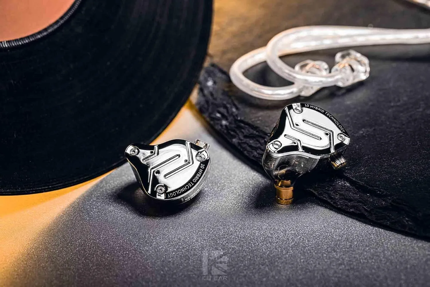 KZ ZS10 Pro in Ear Monitor Wired Headphone, KZ HiFi Earbuds in Ear Monitor Earphone with 4 Balanced Armatures and 1 Dynamic Drivers Professional IEM Headphone for Drummer Musician(Blue No Mic)