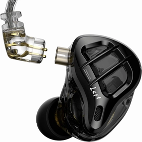 KZ ZAR in-Ear Monitors Headphones 7BA 1DD Hybrid Drivers IEM Earphones,HiFi in-Ear Wired Earphones with 2Pin Detachable Silver-Plated Cable for Singers Drummer Musician (Without Mic,Black)