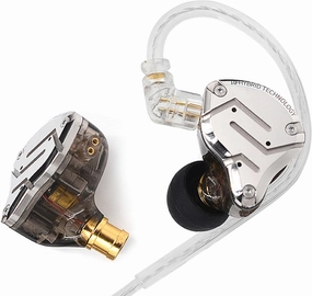 KZ ZS10 Pro in Ear Monitor, 4BA 1DD Hybrid Driver IEM Earphones, HiFi Gaming Earbuds with Stainless Steel Faceplate, in Ear Headphone for Musician Audiophile (Without Mic, Black)