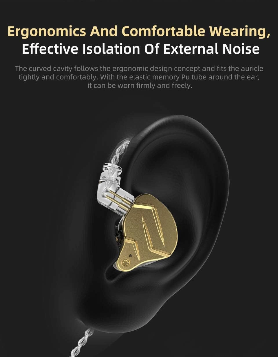 KZ ZSN Pro X in Ear Monitor Earphone 1BA 1DD Hybrid Dynamic Dual Driver IEM Wired Earbuds HiFi Sport Gaming Headphones Compatibility for Phone Computer Tablet