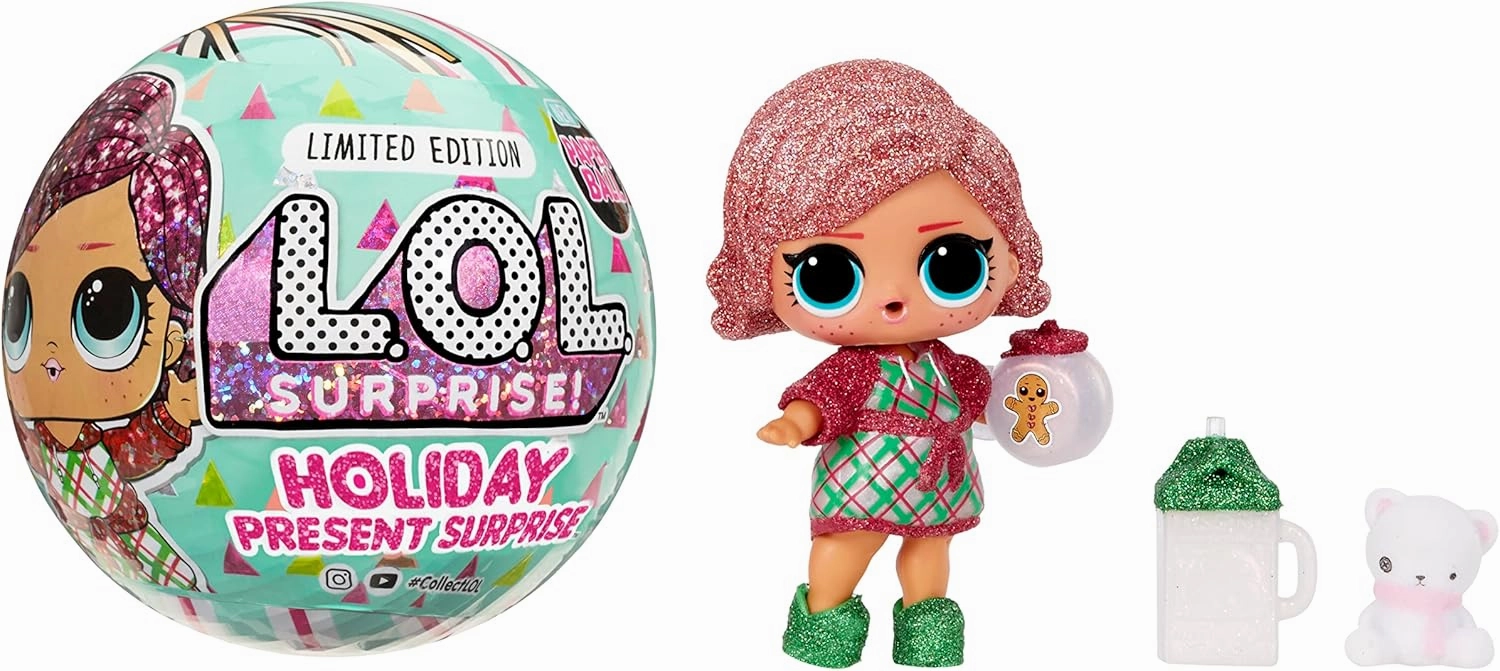 L.O.L. Surprise! Holiday Present Surprise Doll Dreamin' B.B. with 7 Surprises- Limited Edition Collectible Doll Including Sparkly Accessories, Stocking Stuffers Gift for Kids Ages 4 5 6  Years Old