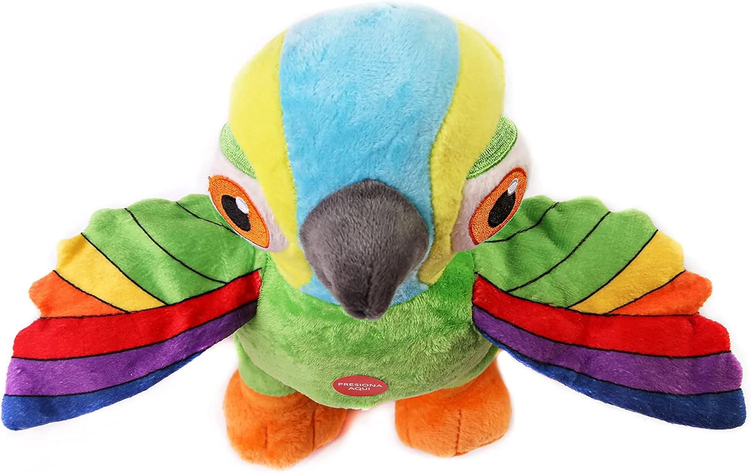 LA GRANJA DE ZENÓN Lorito Pepe Musical Stuffed Animal 8-Inch Soft and Huggable Plush Toy with Music, Beloved El Reino Infantil Character