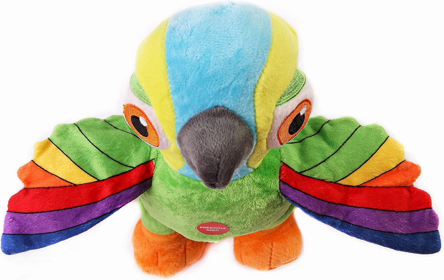LA GRANJA DE ZENÓN Lorito Pepe Musical Stuffed Animal 8-Inch Soft and Huggable Plush Toy with Music, Beloved El Reino Infantil Character
