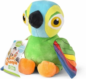 LA GRANJA DE ZENÓN Lorito Pepe Musical Stuffed Animal 8-Inch Soft and Huggable Plush Toy with Music, Beloved El Reino Infantil Character