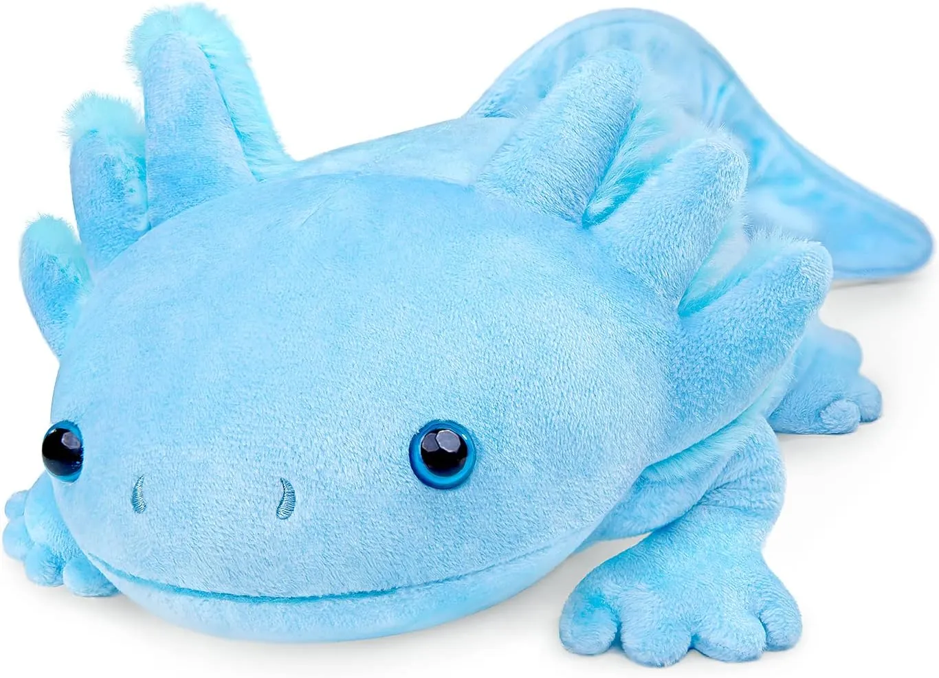 Large Axolotl Plush Weighted Stuffed Animals - Super Long 30Inch Weighted Axolotl Plush, Realistic Cute Blue Ambystoma Pillow Toys Real Plushie Large Weighted, Unique Plush Gift Collection for Kids