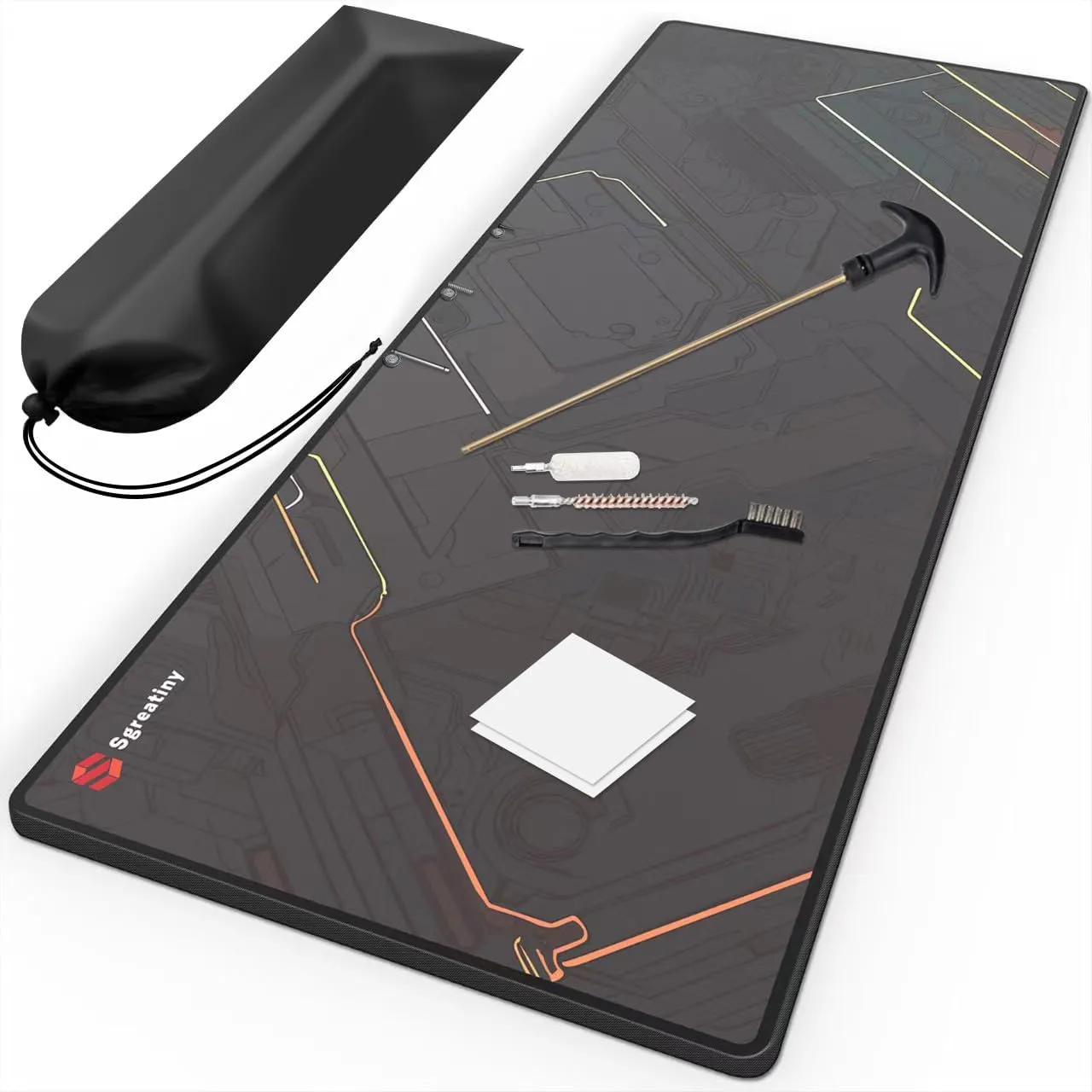 Large Gun Cleaning Mat,Work mat,Double Thickness Anti Slip Pads,Table-gripping Gunsmith Mat,Protective Workbench Mats,Rifle,Pistol,Shotgun Cleaning Mats for All Guns