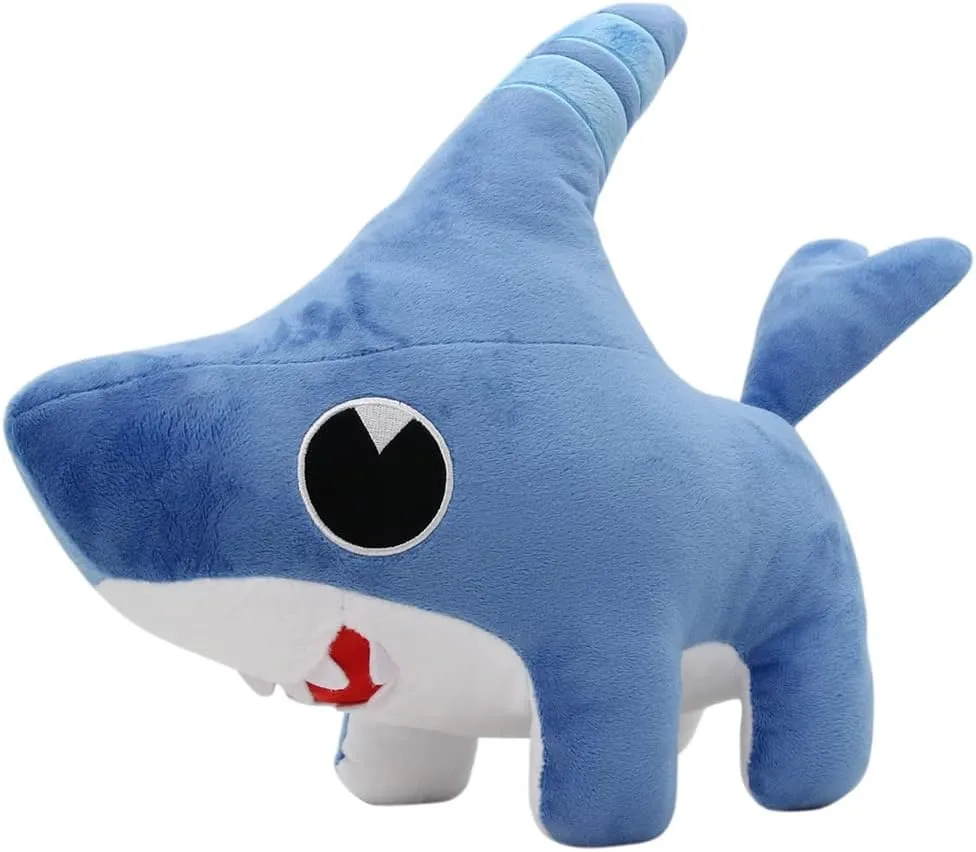 Large Shark Dog Stuffed Animal Plush Toy Kawaii Shark Puppy Plushie Doll (Blue)