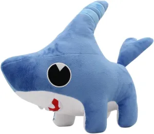 Large Shark Dog Stuffed Animal Plush Toy Kawaii Shark Puppy Plushie Doll (Blue)
