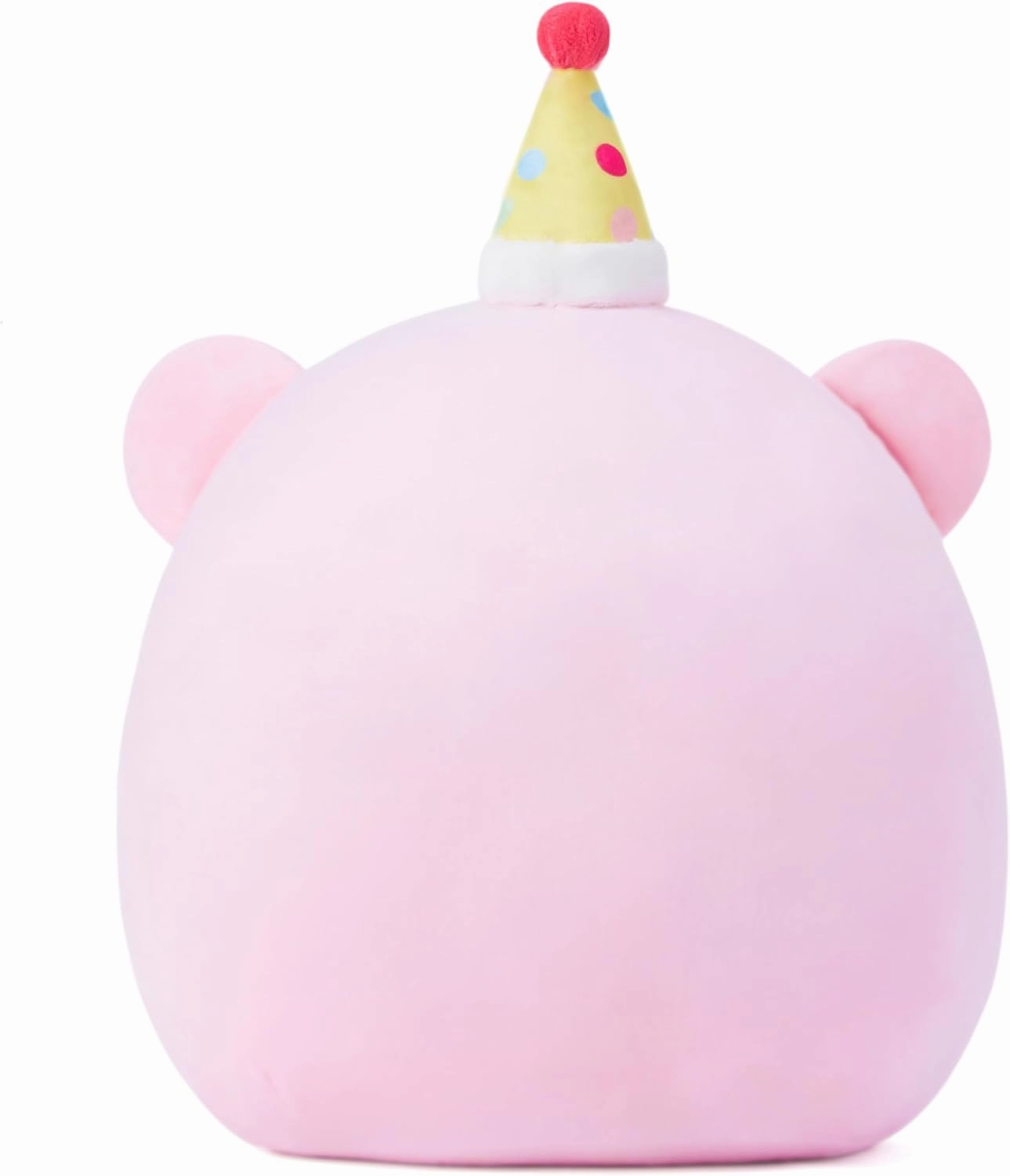 Large Birthday Happy Teddy Bear Plush Pillow Stuffed Animal Toy,15" Big Size Cute Soft Fat Kawaii Cuddle Huggable Plushie,Gift for Kids