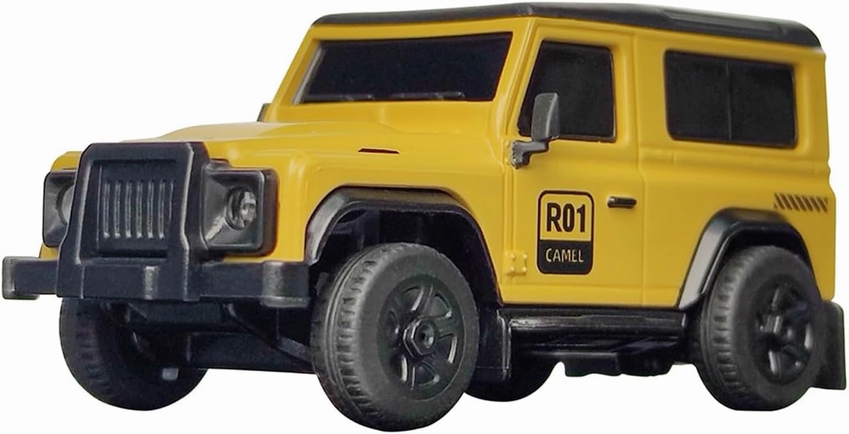 LDARC 1:64 Scale Mini RC Crawler RTR RC Rock Truck, 2.4G Hobby Grade Remote Control Car Model with Interactive Light Set for Adults - Yellow