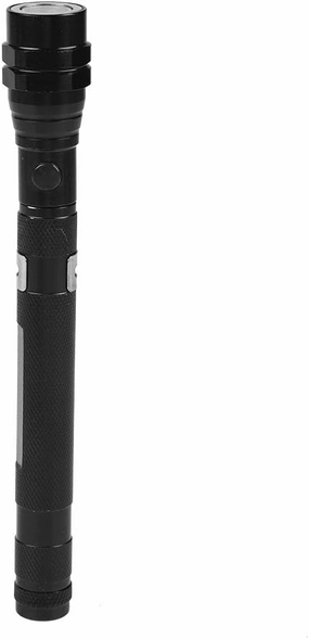 LED Work Light, Multi-Function Mini Flexible Telescopic LED Flashlight, Rotatable Torch with Magnetic End, LED Flexible Flashlight for Work Bench, Auto-Repairing, Reading(Black)