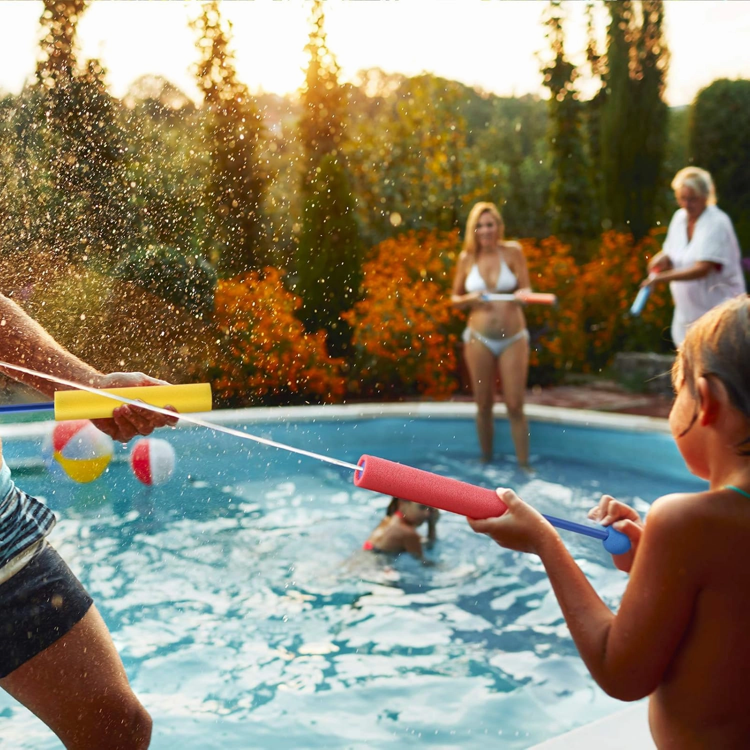 Lehoo Castle Water Blaster Soaker Guns 16 Pack, Water Guns Foam Squirt Guns Swimming Pool Beach Outdoor Toys Summer Party Games for Boys Girls